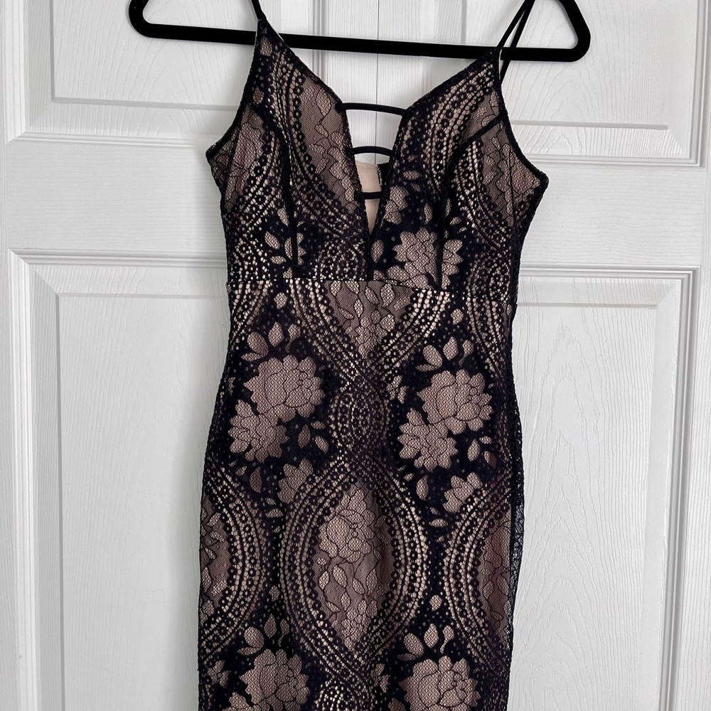Sexy Black Lace Dress - XS